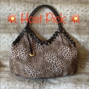 ✨HP✨ DONALD J. PLINER Animal Print Leather Hobo